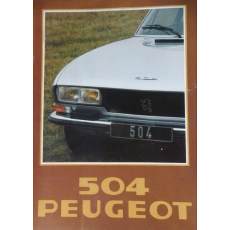 catalogue de présentation 504 Coupé Cabriolet