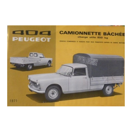 catalogue de présentation 404 Pick-up 1971