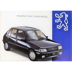 catalogue de présentation 205 Turbo Diesel 1993