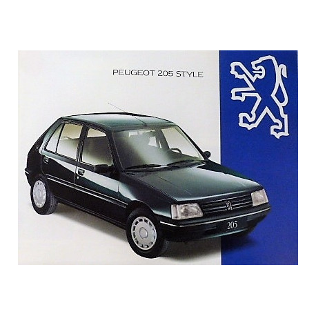 catalogue de présentation 205 Style 1993