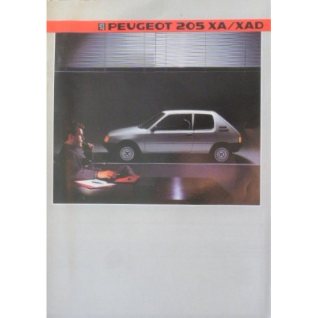 catalogue de présentation 205 XA-XAD 1985