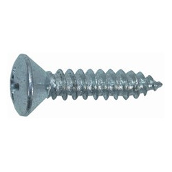 Stainless steel sheet metal screw with domed countersunk head