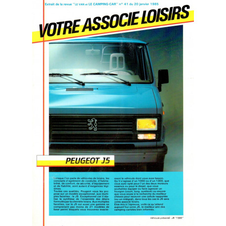 dépliant de présentation J5 1985