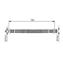 Flexible de frein arrière 173mm