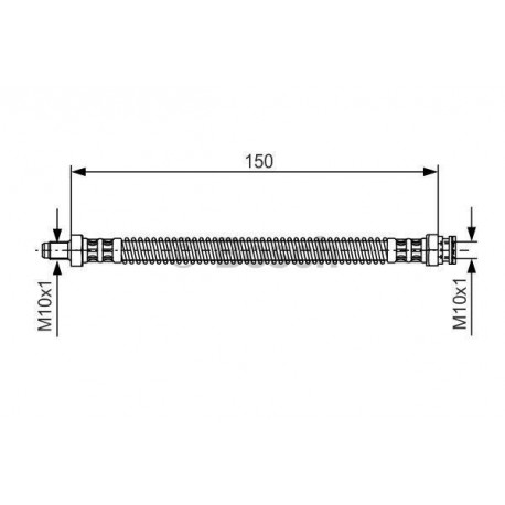 Flexible de frein arrière 173mm