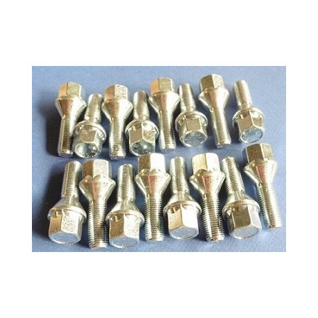 jeu de 16 boulons 60° de jante aluminium