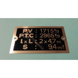Lastschild 1715 kg
