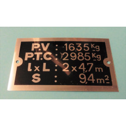 placa de carga 1635kg