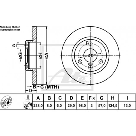 set of 2 front brake discs