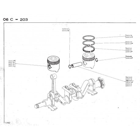 axe de piston Ø16x22x62mm