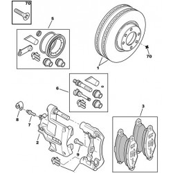 set of 4 front brake pads