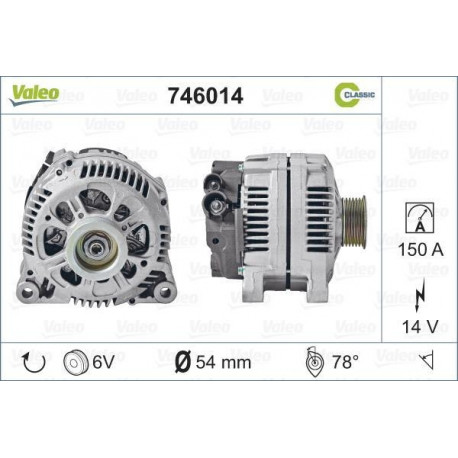 Alternateur échange standard 150A