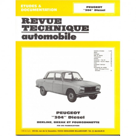 Revue technique 304 diesel