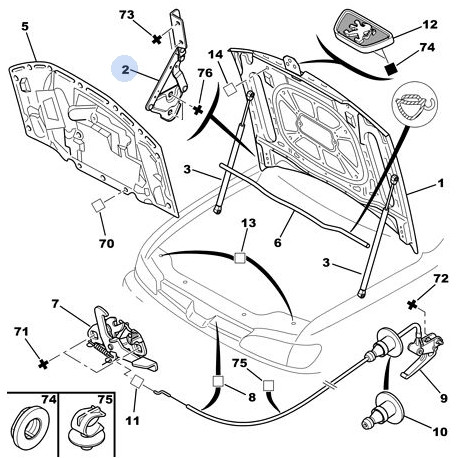 vérin de capot moteur