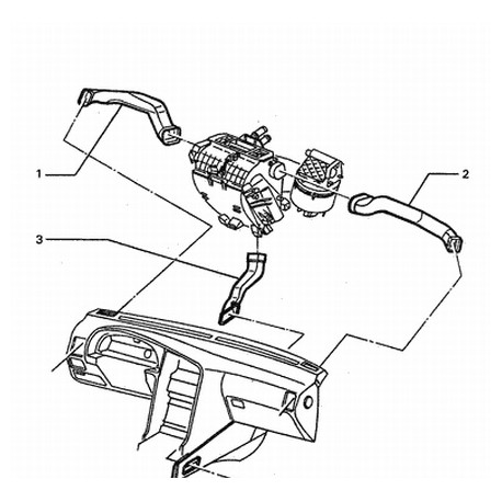 conduit d'air sous console