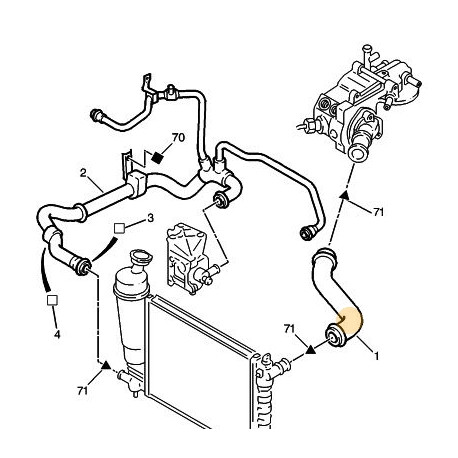 durite supérieure de radiateur TUD3