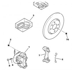 front brake caliper, standard exchange