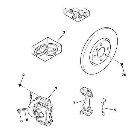 front brake caliper, standard exchange