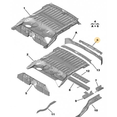 appui central de pare-chocs arrière