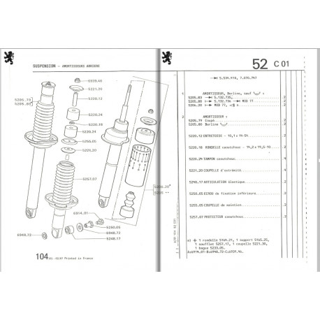 Pair of rear shocks