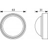 feu de position à LED Ø63