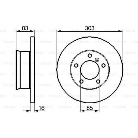 paire de disques de frein avant Ø303