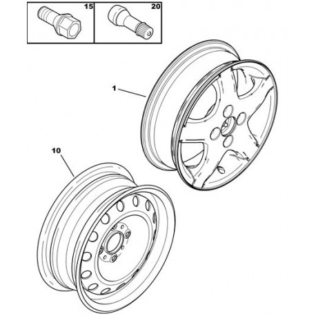 Vis fixation roue