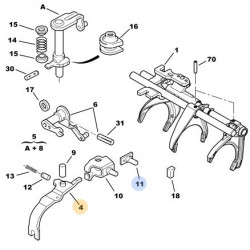 5+reverse gearbox fork