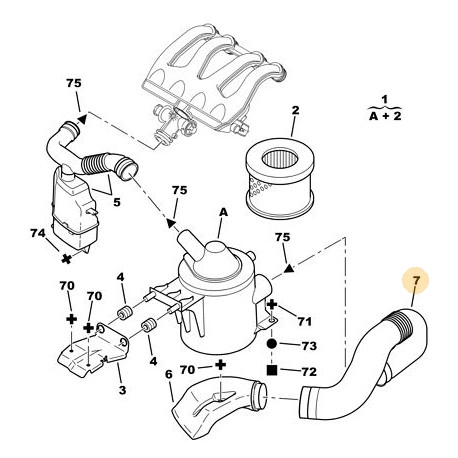 raccord d'air DW8