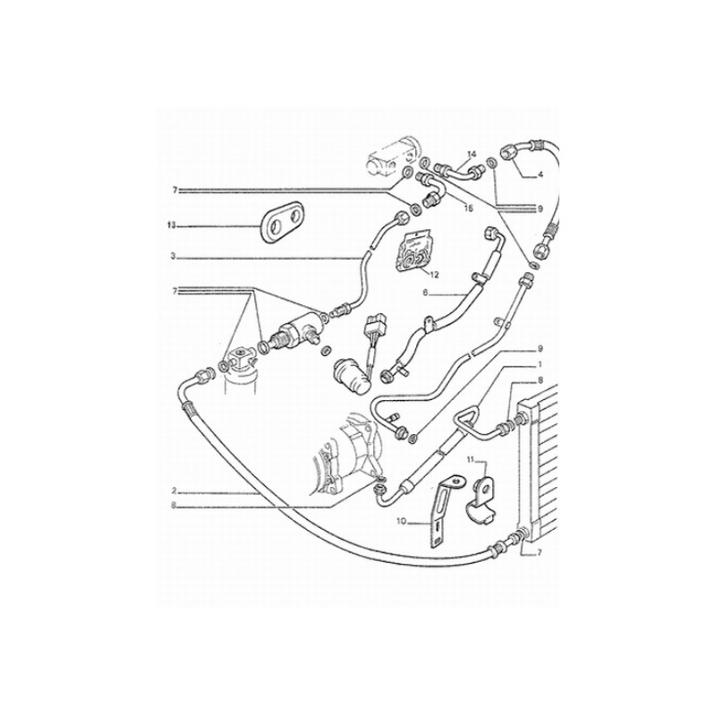 Joint torique de circuit de clim - 10.6 x 2 (pour condenseur)