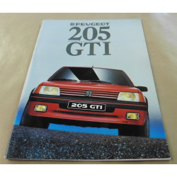 catalogue de présentation 205 GTi 1988