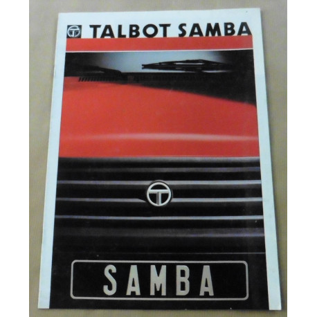 catalogue de présentation Samba1986