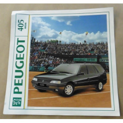 catalogue de présentation 405 Break Roland-Garros 1991