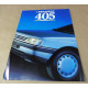 catalogue de présentation 405 GR Automatique 1988