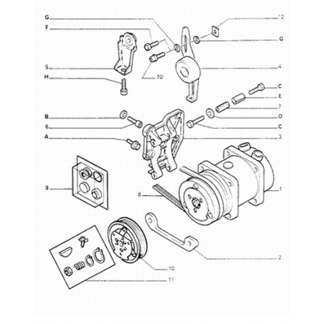 kit de fixation de poulie de compresseur