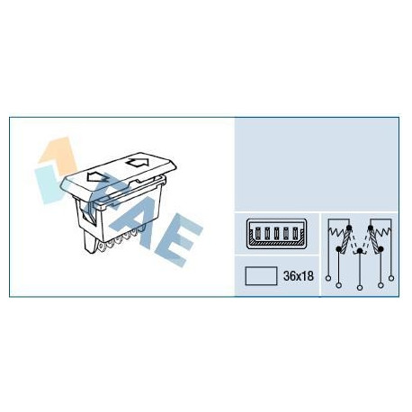 Window lifter control switch