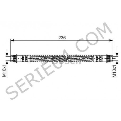 Rear brake hose