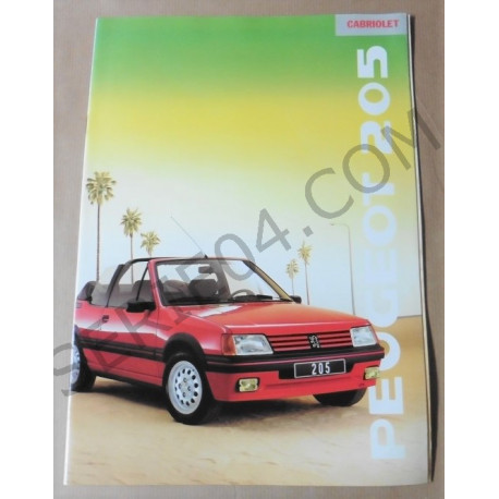 catalogue de présentation 205 Cabriolet 1989