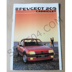 catalogue de présentation 205 Cabriolet 1986