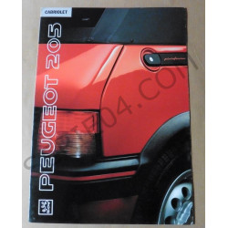 catalogue de présentation 205 Cabriolet 1991