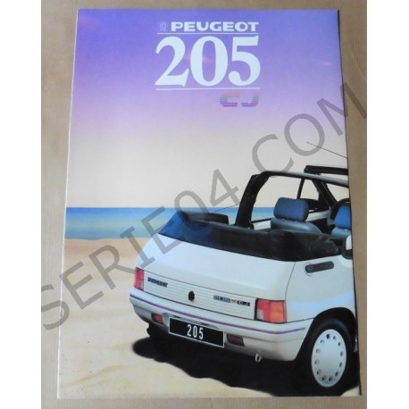 catalogue de présentation 205 Cabriolet 1988