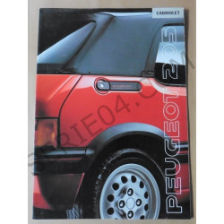 catalogue de présentation 205 Cabriolet 1990