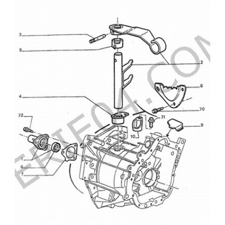 fourchette d'embrayage XUD11A