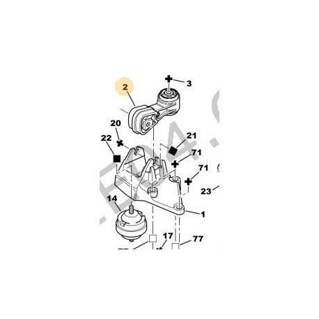 support moteur DW10TD-DW12TD