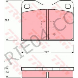 Set of front brake pads