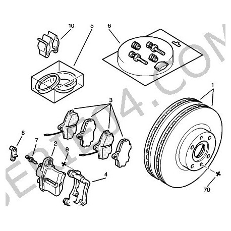jeu de plaquettes de frein