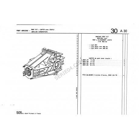 pont arrière complet 9x34