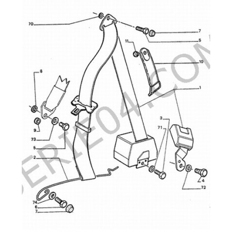 entretoise de ceinture de sécurité