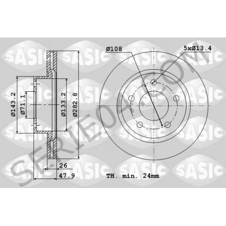 front brake disc set