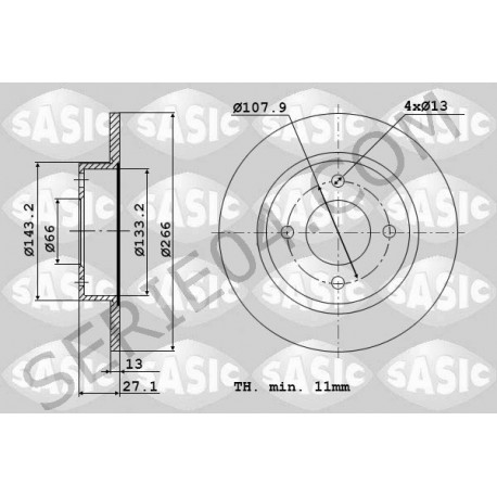 front brake disc set